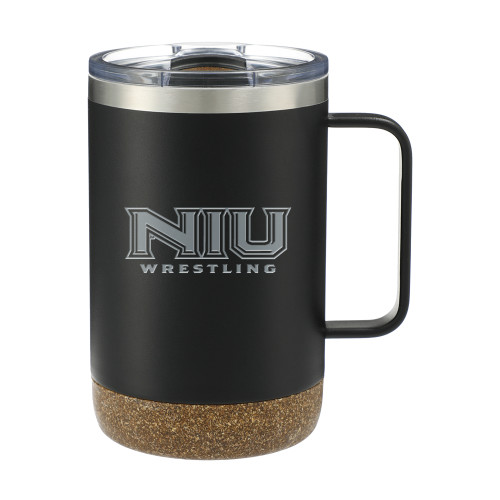  Valhalla Vacuum Insulated Camp Black Mug 14oz - NIU Wrestling Engraved