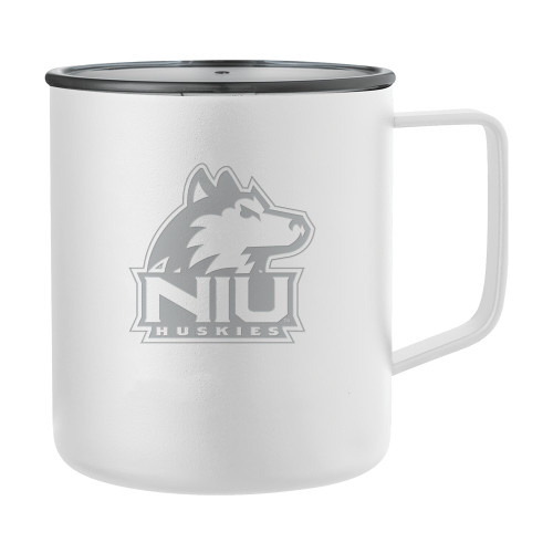  Rover Camp Vacuum Insulated White Mug 14oz - NIU Huskies - Primary Mark