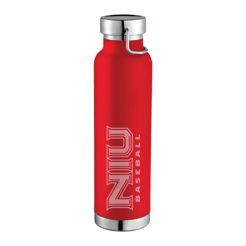  Thor Copper Vacuum Insulated Red Bottle 22oz - NIU Baseball Engraved