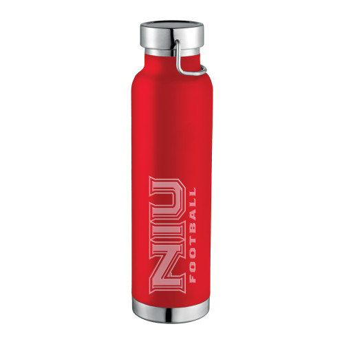  Thor Copper Vacuum Insulated Red Bottle 22oz - NIU Football Engraved