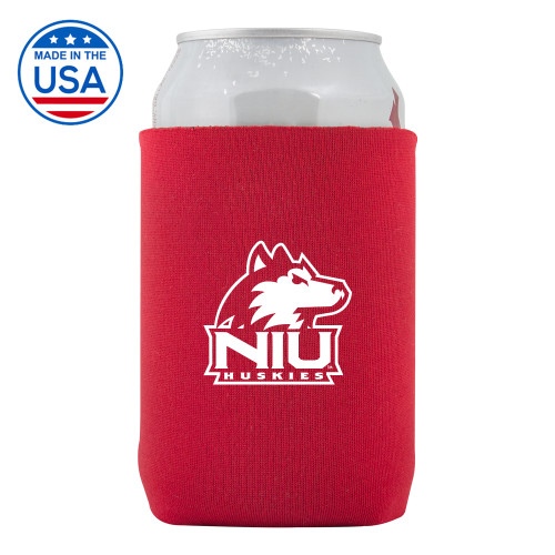  Neoprene Red Can Holder - NIU Huskies - Primary Mark