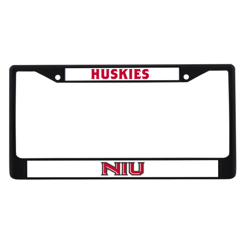  Metal License Plate Frame in Black - NIU - Primary Wordmark