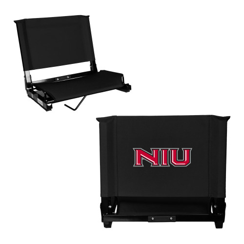  Stadium Chair Black - NIU - Primary Wordmark