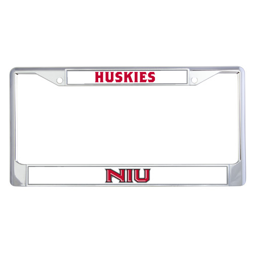  Metal License Plate Frame in Chrome - NIU - Primary Wordmark