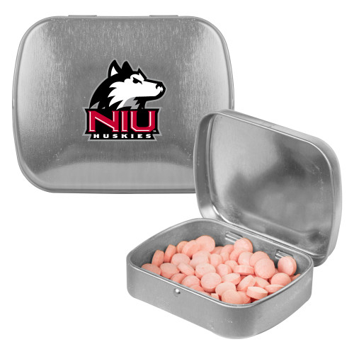  Silver Rectangular Peppermint Tin - NIU Huskies - Primary Mark