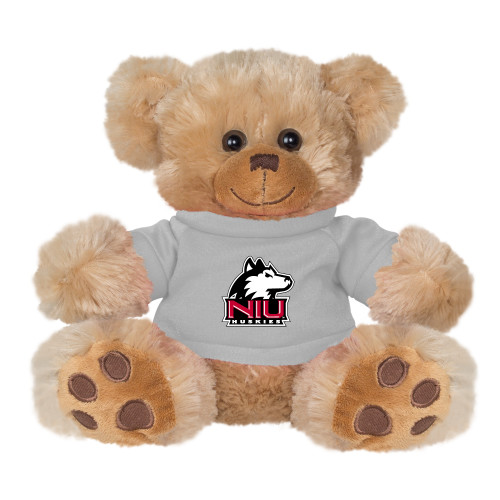  Plush Big Paw 8 1/2 inch Brown Bear w/Grey Shirt - NIU Huskies - Primary Mark