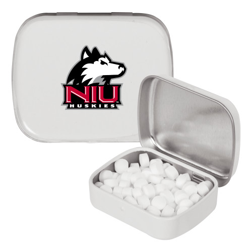  White Rectangular Peppermint Tin - NIU Huskies - Primary Mark