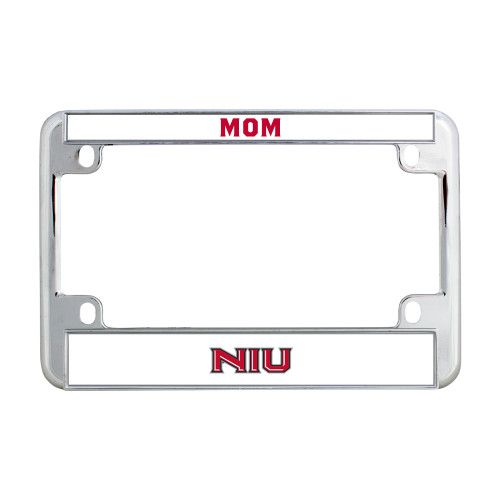  Metal Motorcycle License Plate Frame in Chrome - NIU - Primary Wordmark