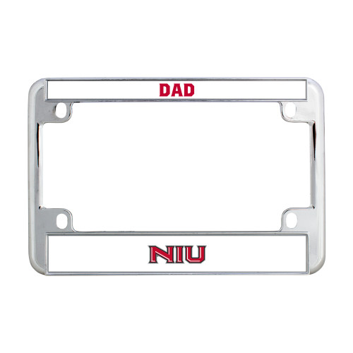  Metal Motorcycle License Plate Frame in Chrome - NIU - Primary Wordmark