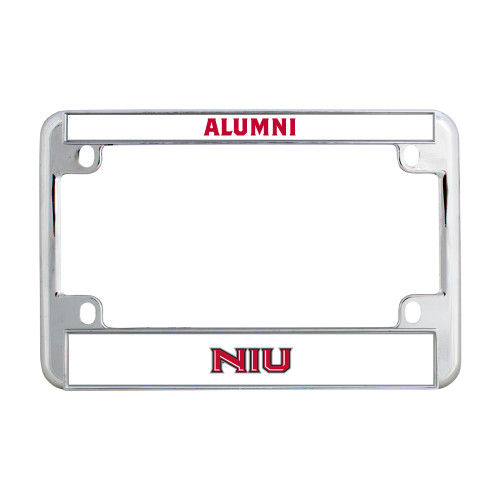  Metal Motorcycle License Plate Frame in Chrome - NIU - Primary Wordmark