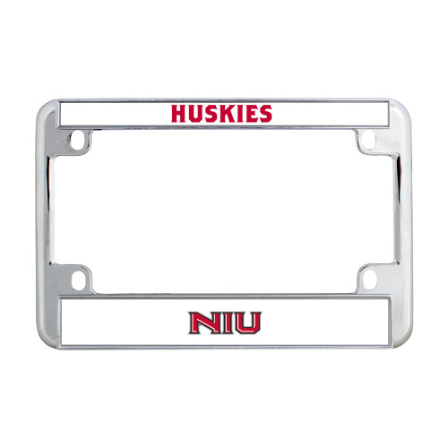  Metal Motorcycle License Plate Frame in Chrome - NIU - Primary Wordmark