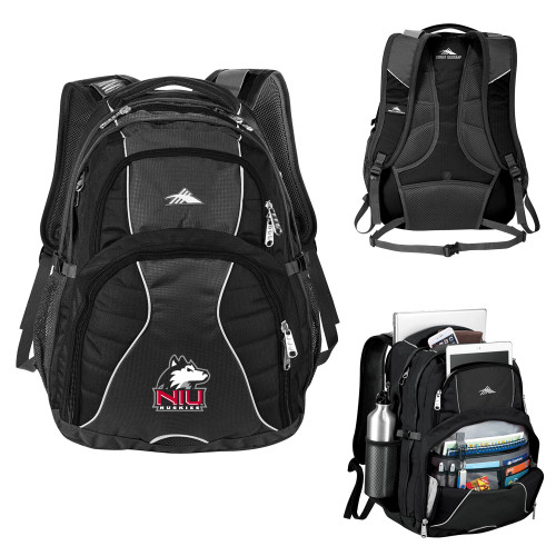  High Sierra Black Swerve Computer Backpack - NIU Huskies - Primary Mark