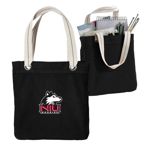  Allie Black Canvas Tote - NIU Huskies - Primary Mark