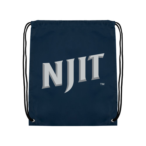  Navy Drawstring Backpack - NJIT Wordmark