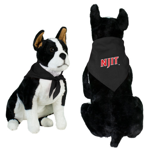  Black Pet Bandana - NJIT Wordmark