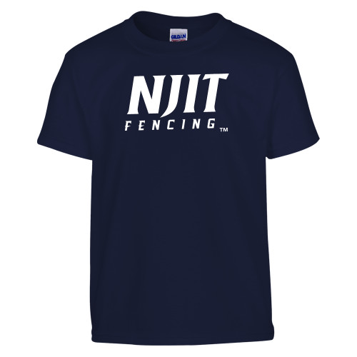  Youth Navy T Shirt - NJIT Fencing