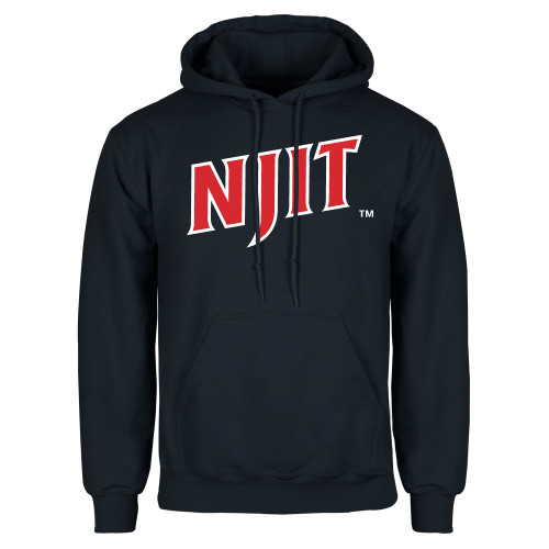  Navy Fleece Hoodie - NJIT Wordmark