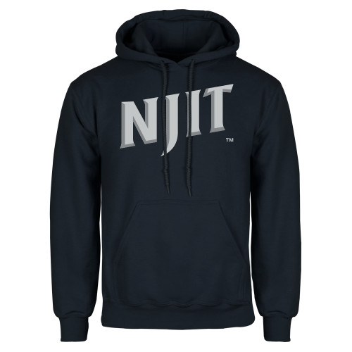  Navy Fleece Hoodie - NJIT Wordmark