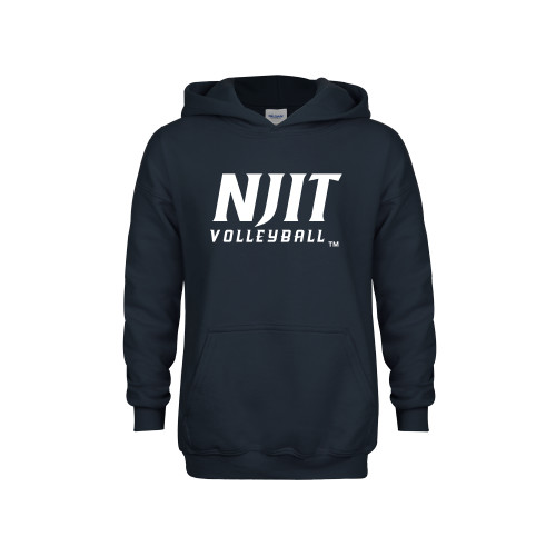  Youth Navy Fleece Hoodie - NJIT Volleyball