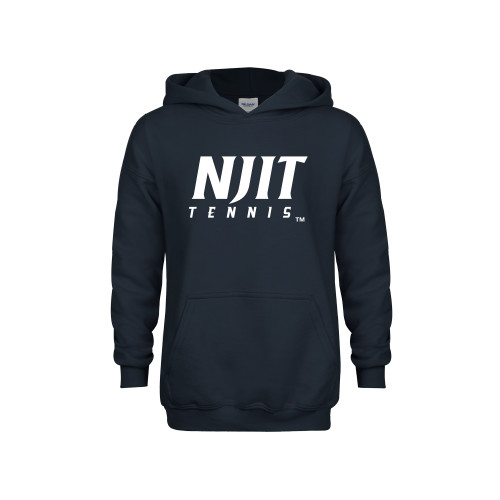  Youth Navy Fleece Hoodie - NJIT Tennis