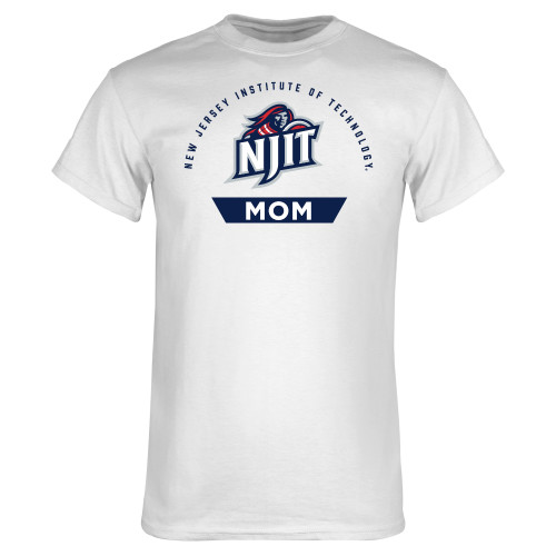  White T Shirt - NJIT Arched - Mom