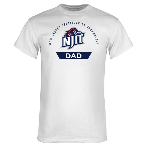  White T Shirt - NJIT Arched - Dad