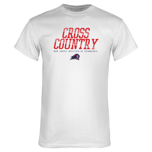  White T Shirt - New Jersey Institute Cross Country Rays