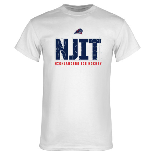  White T Shirt - NJIT Highlanders Ice Hockey