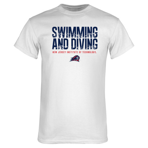  White T Shirt - New Jersey Institute Swim and Dive