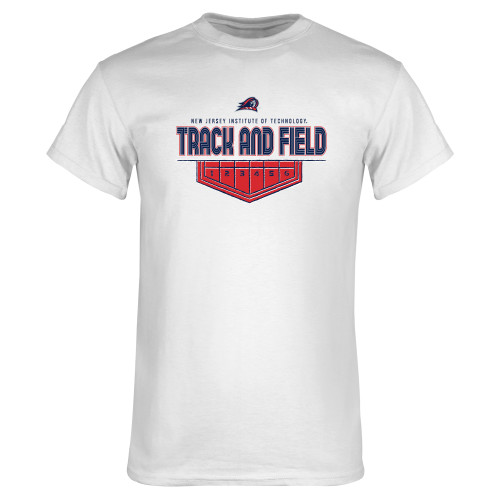  White T Shirt - New Jersey Institute Track and Field