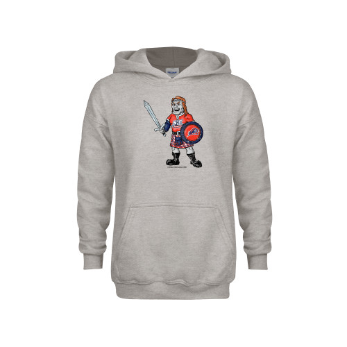  Youth Grey Fleece Hood - NJIT Mascot Distressed