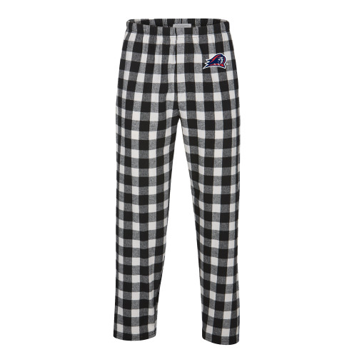  Boxercraft Black/White Unisex Buffalo Flannel Pajama Pant - NJIT Highlander Head