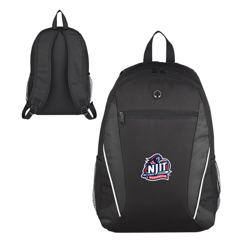  Homerun Black Computer Backpack - NJIT Highlanders Mascot Mark