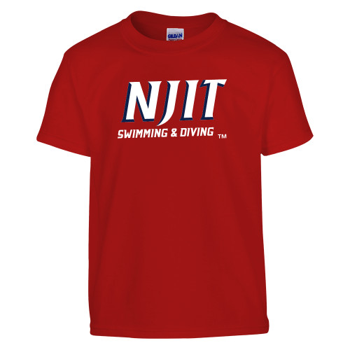  Youth Red T Shirt - NJIT Swim and Dive