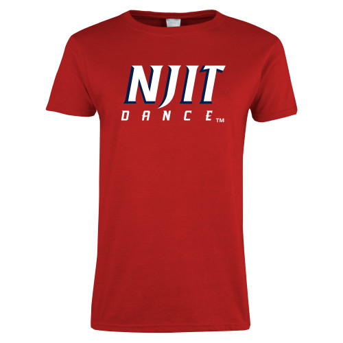 Womens Red Short Sleeve Tee - NJIT Dance