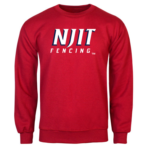  Red Fleece Crew - NJIT Fencing