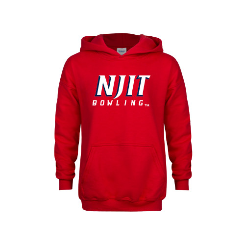  Youth Red Fleece Hoodie - NJIT Bowling