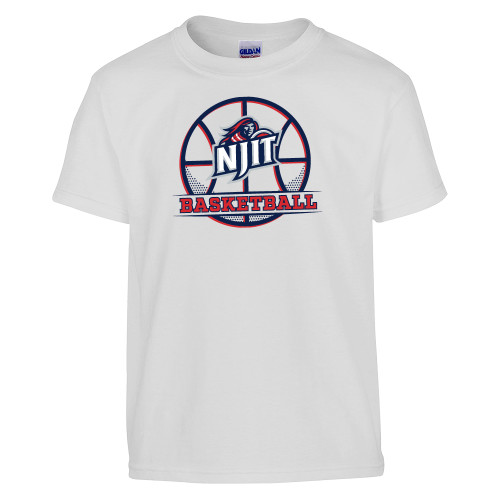  Youth White T Shirt - NJIT Full Basketball