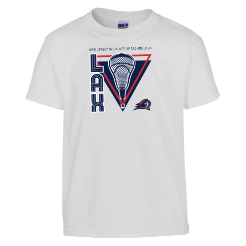  Youth White T Shirt - New Jersey Institute LAX