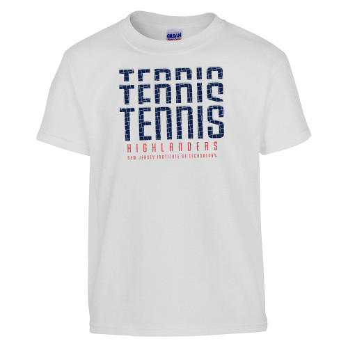  Youth White T Shirt - Highlanders Tennis Repeat