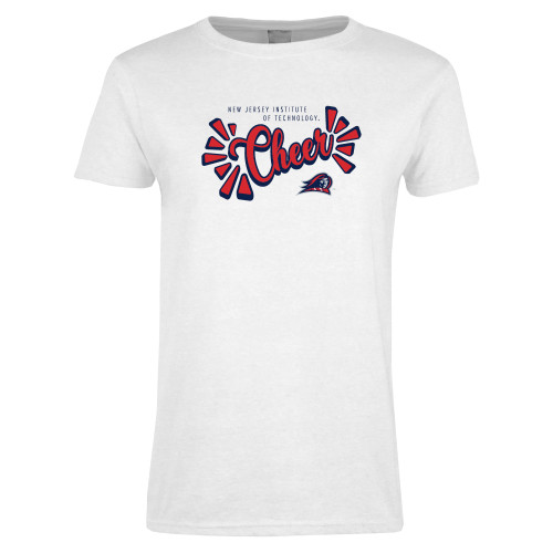  Womens White Short Sleeve Tee - New Jersey Institute Cheer