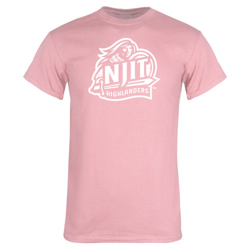 Light Pink T Shirt - NJIT Highlanders Mascot Mark