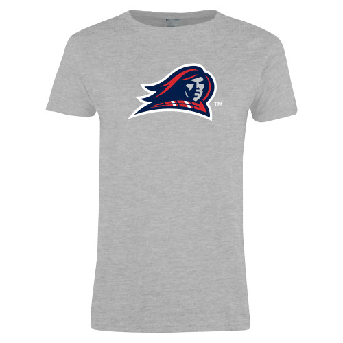  Womens Grey Short Sleeve Tee - NJIT Highlander Head