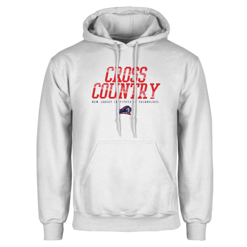  White Fleece Hoodie - New Jersey Institute Cross Country Rays