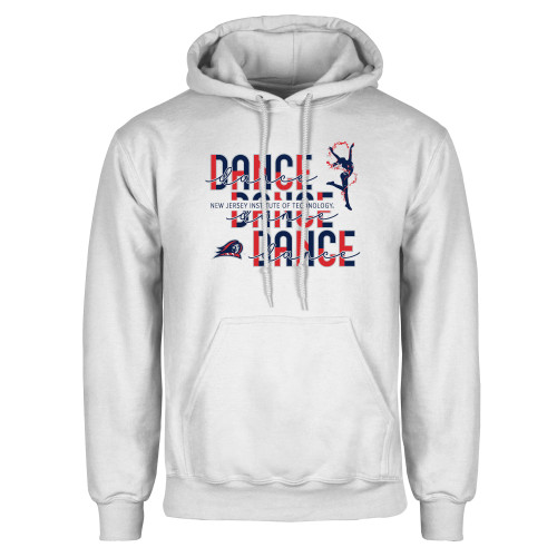  White Fleece Hoodie - New Jersey Institute Dance Repeat