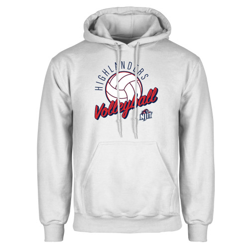  White Fleece Hoodie - Highlanders Volleyball Script