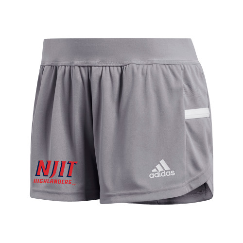  Adidas Womens Grey Split Short - Stacked Wordmark