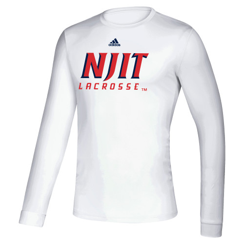  Adidas White Creator Performance Long Sleeve Tee - Adidas - NJIT Lacrosse