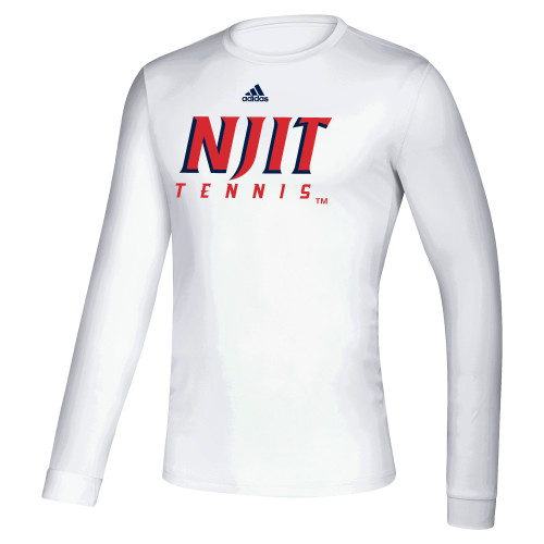  Adidas White Creator Performance Long Sleeve Tee - Adidas - NJIT Tennis
