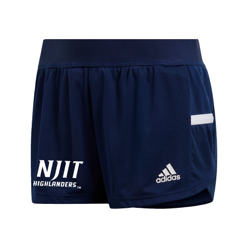  Adidas Womens Navy Split Short - NJIT Highlanders Stacked